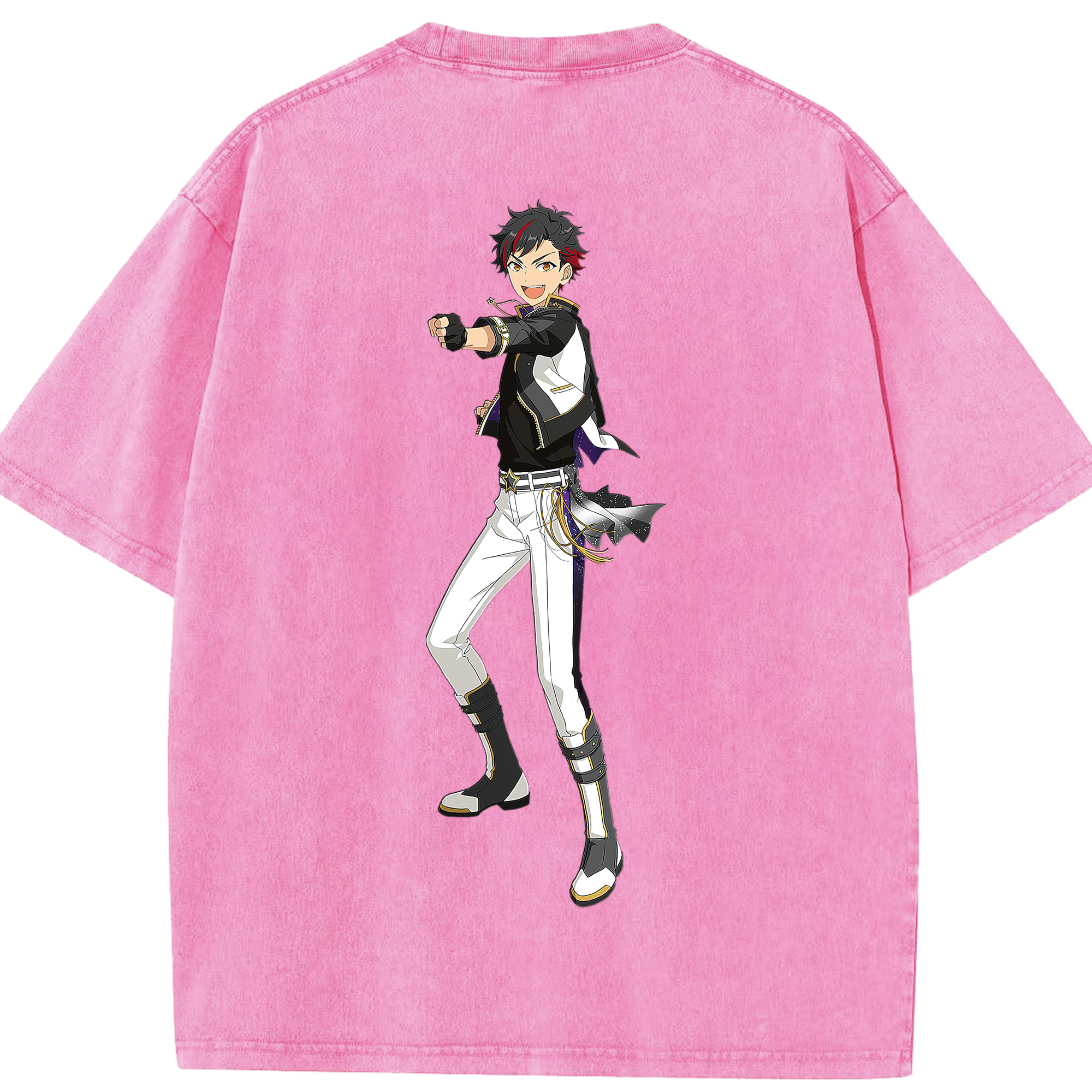 （画像用） あんさんぶるスターズ! Ensemble Stars 綿100% ヴィンテージ風 半袖Tシャツ（背面プリント）